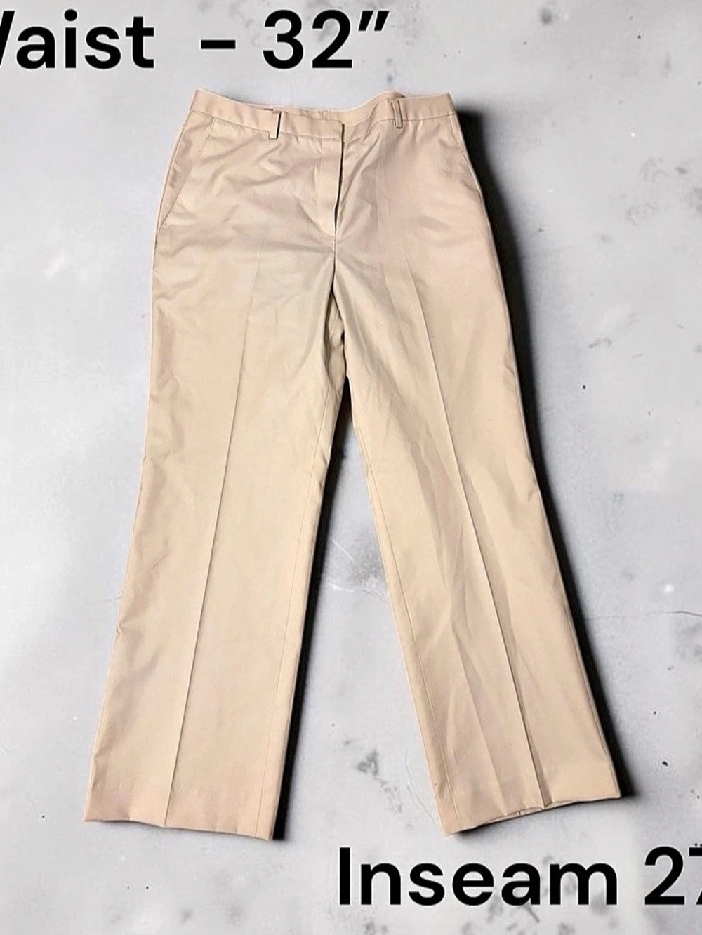 Brooks Brothers Advantage Chino Pants Cotton Beige Waist 32